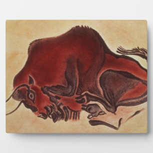 Rock painting of a bison, late Magdalenian Plaque