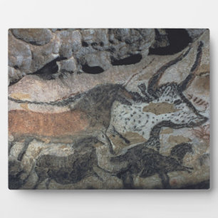 Rock painting of a bull and horses, c.17000 BC (ca Plaque