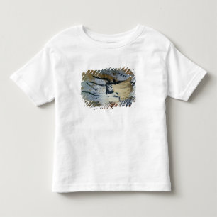 Rock painting of a bull with long horns toddler T-Shirt