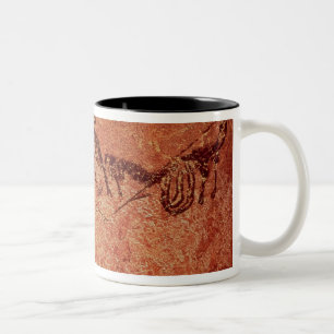 Rock painting of a hunting scene, c.17000 BC Two-Tone Coffee Mug