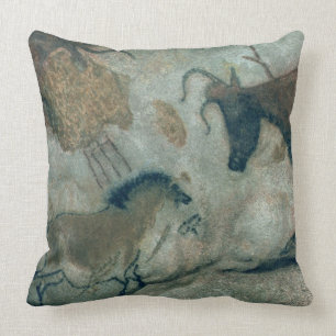 Rock painting showing a horse and a cow, c.17000 B Cushion