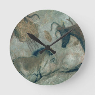 Rock painting showing a horse and a cow, c.17000 B Round Clock