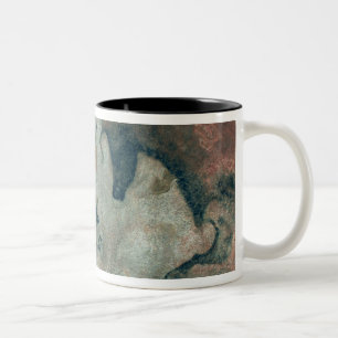 Rock painting showing a horse and a cow, c.17000 B Two-Tone Coffee Mug