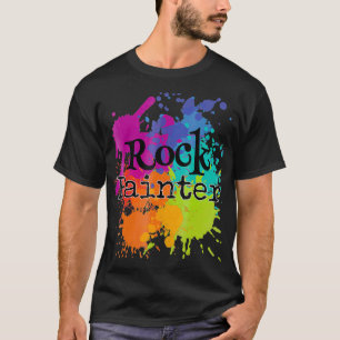 Rock painting splatter T shirt Rock Painters women
