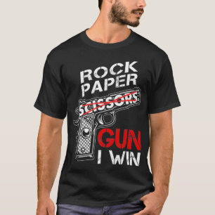 Rock Paper Gun I Win Funny Game Joke Vintage T-Shirt
