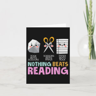 Rock Paper Scissor Nothing Beats Reading Card