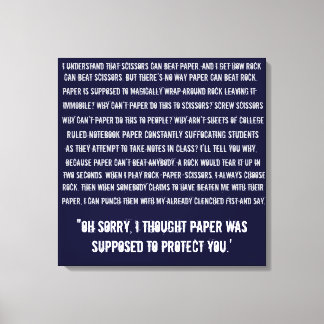 Rock Paper Scissors Canvas Print