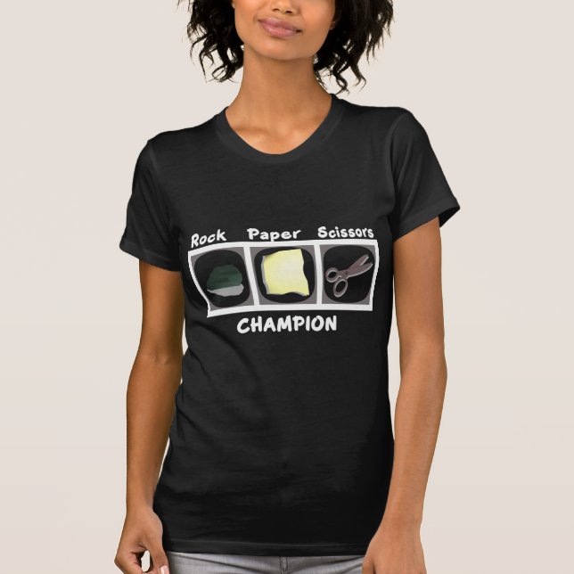 Rock Paper Scissors Champion T-Shirt (Front)
