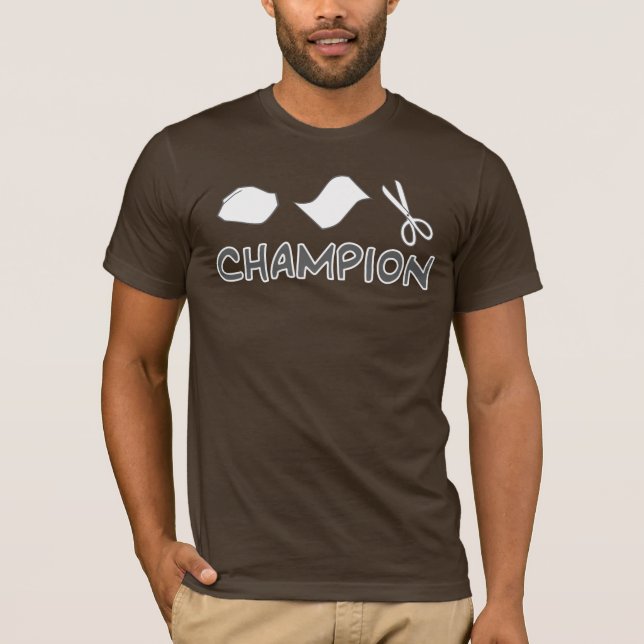 rock paper scissors champion T-Shirt (Front)