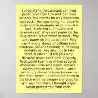 Rock Paper Scissors Debate Funny Poster Sign
