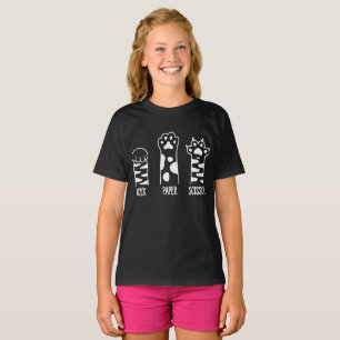 Rock Paper Scissors Funny Cat Paw T-Shirt