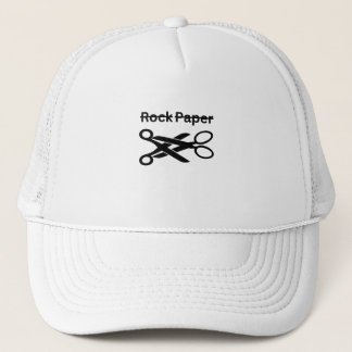 Rock Paper Scissors Funny Lesbian Theme Trucker Hat