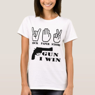 Rock Paper Scissors Gun I Win T-Shirt