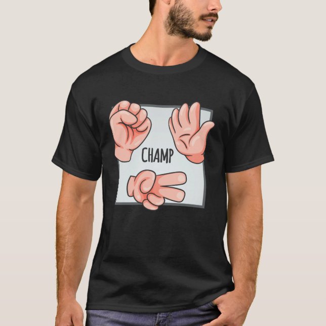 Rock Paper Scissors  Hand Fun Game  for Kids T-Shirt (Front)