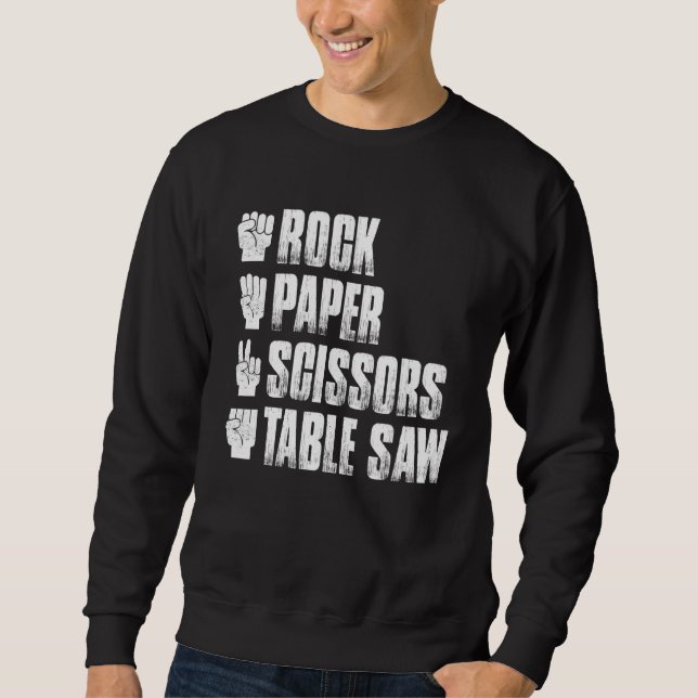 Rock Paper Scissors Hand Game Cute Paw  Cat 1 Sweatshirt (Front)