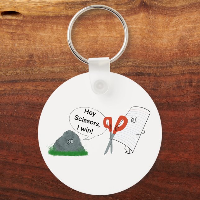 Rock, Paper, Scissors Key Ring (Front)