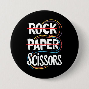Rock Paper Scissors Lesbian Funny Gay Pride LGBT 7.5 Cm Round Badge