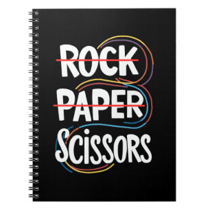 Rock Paper Scissors Lesbian Funny Gay Pride LGBT Notebook
