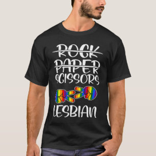 Rock Paper Scissors Lesbian LGBTQ Gay Pride T-Shirt
