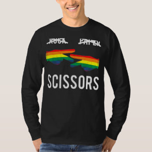 Rock Paper Scissors Lesbian Pride Rainbow Lgbt T-Shirt
