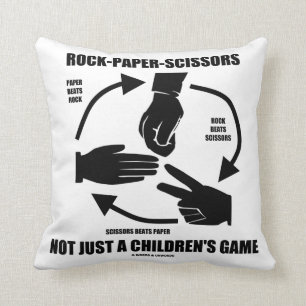Rock-Paper-Scissors Not Just A Children's Game Cushion