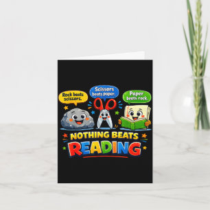 Rock paper scissors nothing beats reading funny card