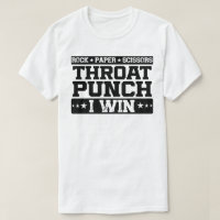Rock Paper Scissors Throat Punch I Win, Funny 