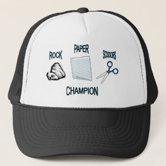 rock paper scissors trucker hat