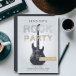 Rock Party Electric Guitar Adult Black Birthday Invitation<br><div class="desc">Looking for adult birthday ideas for men or women? Celebrate a milestone birthday with a rock and roll party,  starting with this fun music festival poster style invitation that features an electric guitar and grunge lettering,  all in a modern and fun layout.</div>