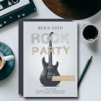 Rock Party Electric Guitar Adult Black Birthday