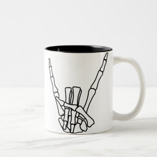 Rock, peace Two-Tone coffee mug