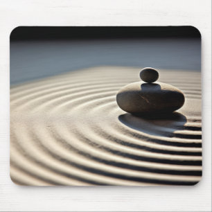 Rock Pebble Sand Tranquil Peaceful Mouse Pad