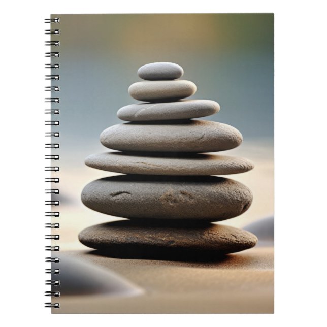 Rock Pebble Sand Tranquil Peaceful  Notebook (Front)