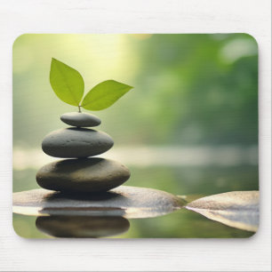 Rock Pebble Water Tranquil Peaceful Mouse Pad