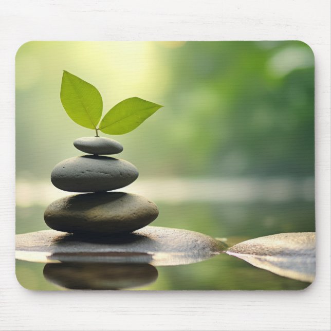 Rock Pebble Water Tranquil Peaceful  Mouse Pad (Front)