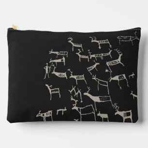 Rock Petroglyph Ancient European Deer Hunting Accessory Pouch