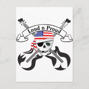 Rock Pirate USA Style Postcard