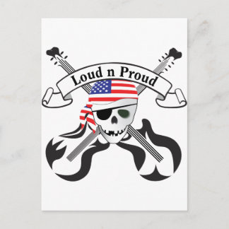Rock Pirate USA Style Postcard