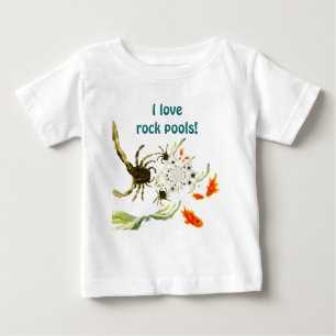Rock Pool crabs and fish fun Baby T-Shirt