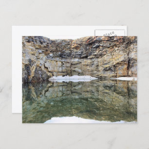 Rock Quarry Wall Reflection #1 Nature  Postcard