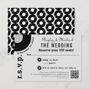 Rock Record Album Cover RSVP Card