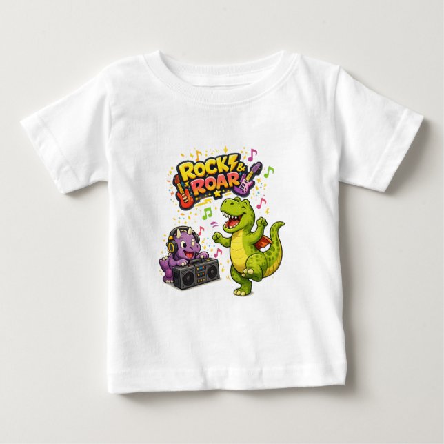 Rock & Roar Baby T-Shirt (Front)