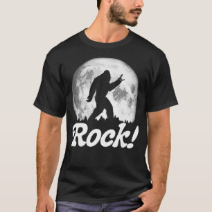 Rock Rock n Roll Bigfoot Dude Moon _3 T-Shirt