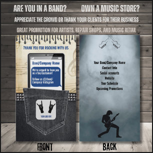 Rock & Roll Appreciation & Thank You Card