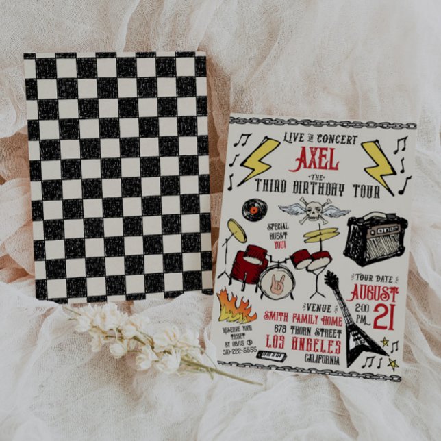 Rock & Roll Birthday Invitation - Boys Birthday  (Creator Uploaded)