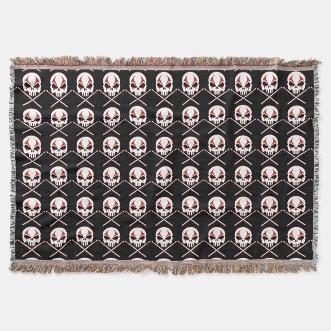 Rock & Roll Blanket Heavy Metal Drummer Throw (Front)