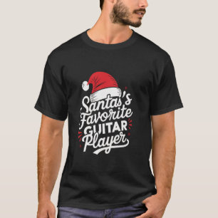 Rock Roll Christmas Santa Claus Guitar Player T-Shirt