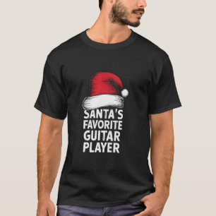 Rock Roll Christmas Santa Claus Guitar Player T-Shirt