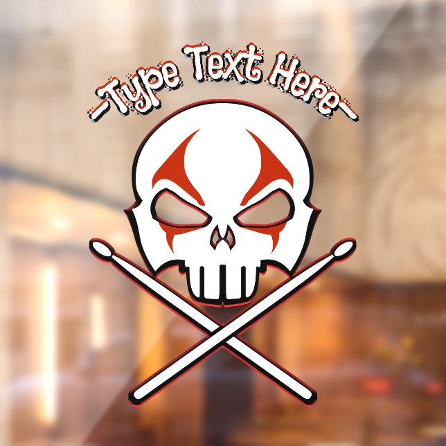 Rock & Roll Decal Personalise Drummer Window Decal (Sheet 2)