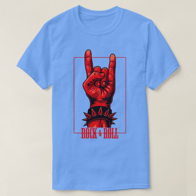 Rock  Roll Devils Salute Rocker Concert  T-Shirt (Design Front)